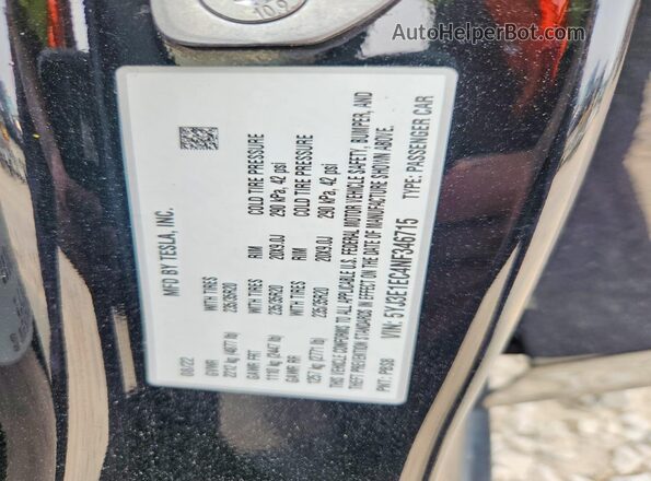 5YJ3E1EC4NF346715 2022 TESLA MODEL Black Vista del compartimento del motor