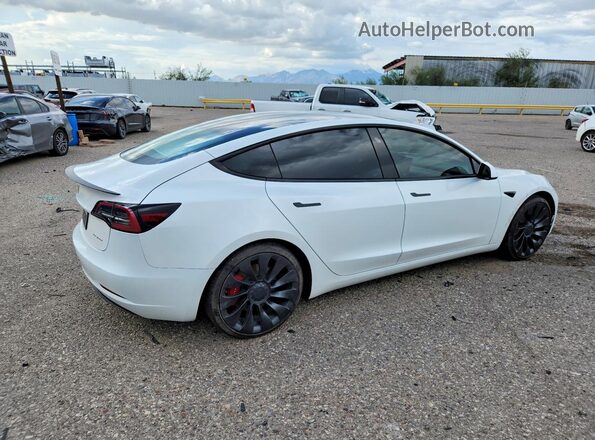 5YJ3E1EC4PF461382 2023 TESLA MODEL White Задня права чверть