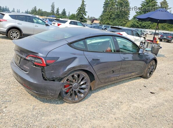 5YJ3E1EC5PF471824 2023 TESLA MODEL Серый Задняя правая четверть