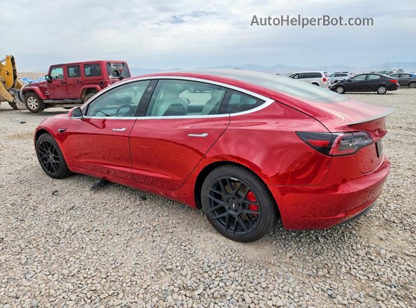 5YJ3E1EC7LF714737 2020 TESLA MODEL Красный Задняя левая четверть