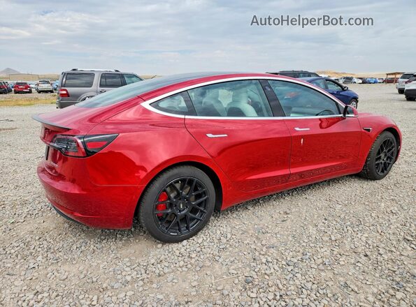 5YJ3E1EC7LF714737 2020 TESLA MODEL Красный Задняя правая четверть