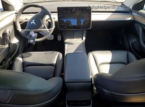 5YJ3E1EC8MF093669 2021 TESLA MODEL Black წინა პანელის ხედი