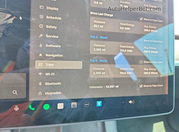 5YJ3E1EC9MF913645 2021 TESLA MODEL Серый Вид щитка приборов