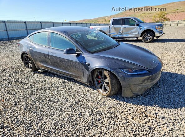 5YJ3E1ET1RF898968 2024 TESLA MODEL Черный Передняя правая четверть