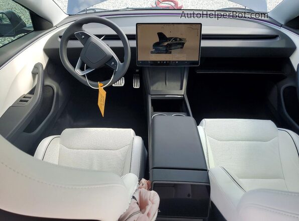 5YJ3E1ET6RF858286 2024 TESLA MODEL Black Առջևի վահանակի տեսք