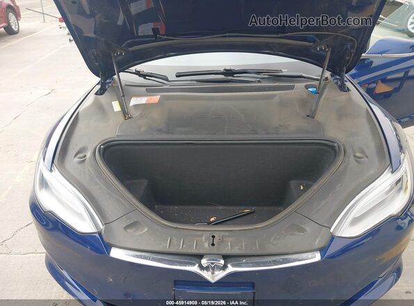5YJSA1E14GF174338 2016 TESLA MODEL S Blue Вид ззаду
