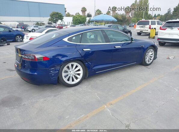 5YJSA1E14GF174338 2016 TESLA MODEL S Blue Задня права чверть