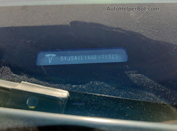 5YJSA1E16GF171523 2016 TESLA MODEL Gray Շարժիչի բաժամունքի տեսք