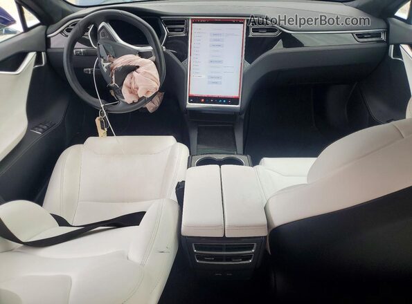 5YJSA1E20HF227353 2017 TESLA MODEL Синий Вид панели приборов