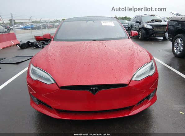 5YJSA1E22HF199457 2017 TESLA MODEL S Красный Вид щитка приборов