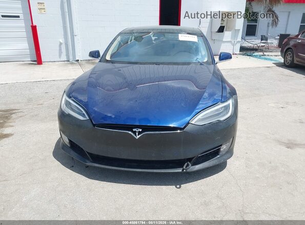 5YJSA1E22JF245245 2018 TESLA MODEL S Синий Вид щитка приборов