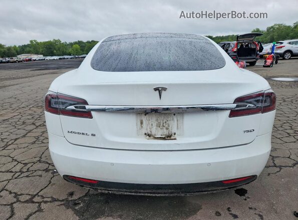 5YJSA1E22JF258299 2018 TESLA MODEL Белый Вид сзади