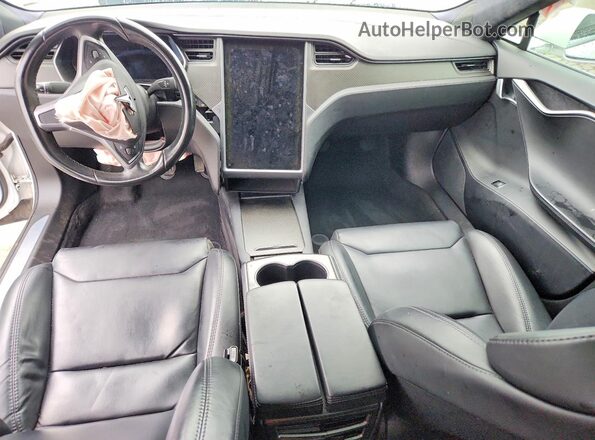 5YJSA1E22JF258299 2018 TESLA MODEL Белый Вид панели приборов