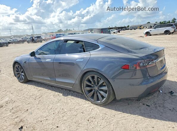 5YJSA1E22MF426978 2021 TESLA MODEL Gray Trasero izquierdo