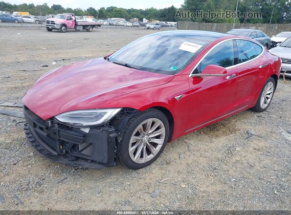 5YJSA1E23HF198981 2017 TESLA MODEL S Red Передня ліва чверть