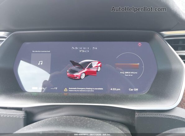5YJSA1E23HF198981 2017 TESLA MODEL S Red Вид задніх сидінь