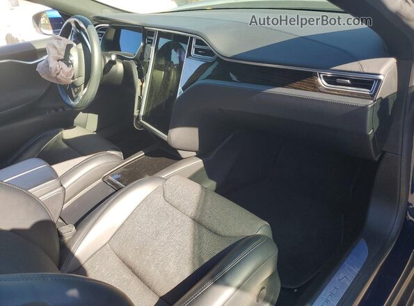 5YJSA1E23HF219425 2017 TESLA MODEL Blue Vista del salpicadero