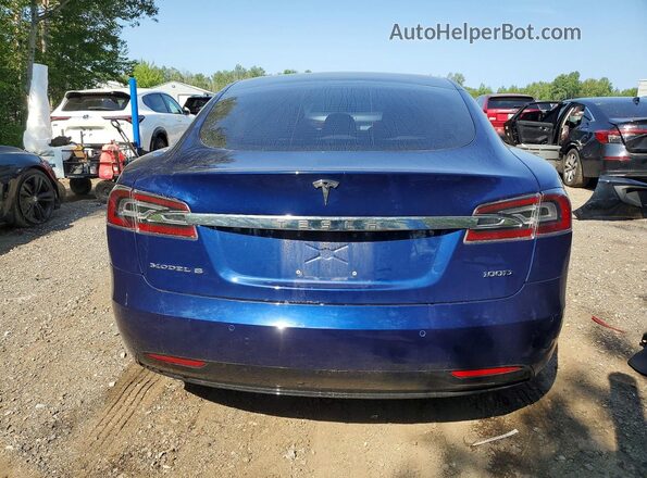 5YJSA1E23JF290694 2018 TESLA MODEL Blue უკანა ხედი