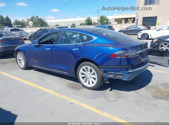 5YJSA1E23LF359208 2020 TESLA MODEL S Blue Trasero izquierdo