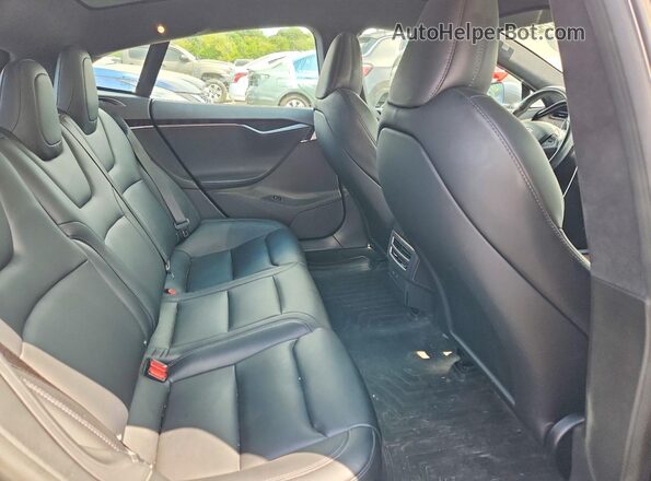 5YJSA1E24MF426738 2021 TESLA MODEL Charcoal Rear seats view