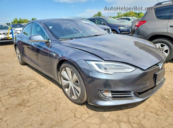 5YJSA1E24MF426738 2021 TESLA MODEL Charcoal Front right