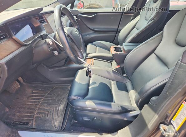 5YJSA1E24MF426738 2021 TESLA MODEL Charcoal Front interior view