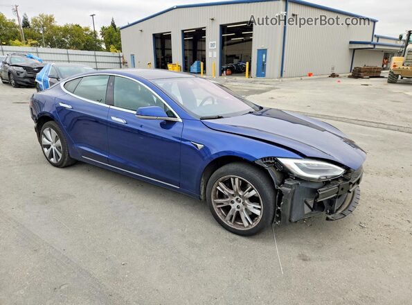 5YJSA1E24MF427288 2021 TESLA MODEL Blue Delantero derecho
