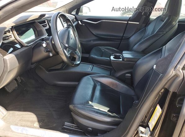 5YJSA1E28GF131954 2016 TESLA MODEL Black Front interior view
