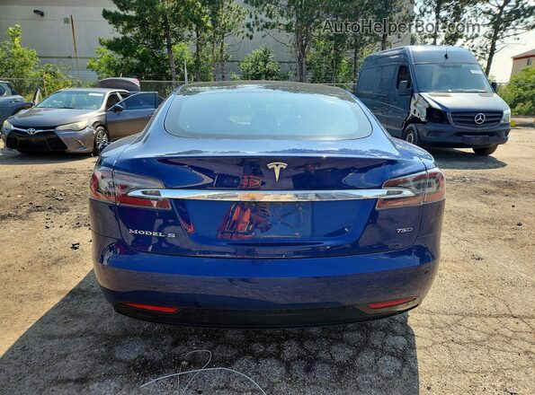 5YJSA1E28HF216875 2017 TESLA MODEL Синий Вид сзади