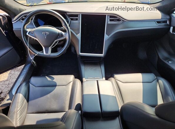 5YJSA1E28HF216875 2017 TESLA MODEL Синий Вид панели приборов