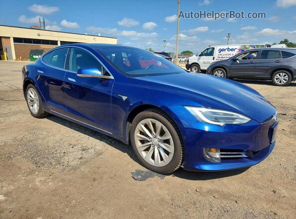 5YJSA1E28HF216875 2017 TESLA MODEL Синий Передняя правая четверть