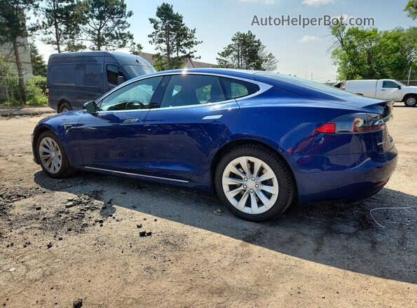 5YJSA1E28HF216875 2017 TESLA MODEL Синий Задняя левая четверть