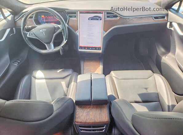 5YJSA1E28HF222255 2017 TESLA MODEL Gray Առջևի վահանակի տեսք