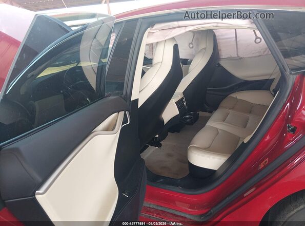 5YJSA1E28JF245430 2018 TESLA MODEL S Red VIN კოდის სტიკერის ხედი