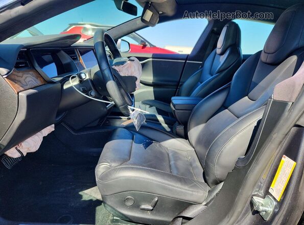 5YJSA1E28KF305580 2019 TESLA MODEL Gray Vista interior delantera