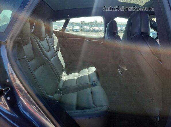 5YJSA1E28KF305580 2019 TESLA MODEL Gray Vista de los asientos traseros