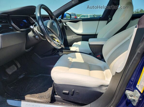 5YJSA1E28LF369863 2020 TESLA MODEL Blue Widok wnętrza z przodu
