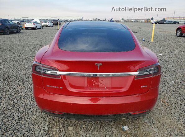 5YJSA1E2XGF154975 2016 TESLA MODEL Red Սալոնի հետևի տեսք