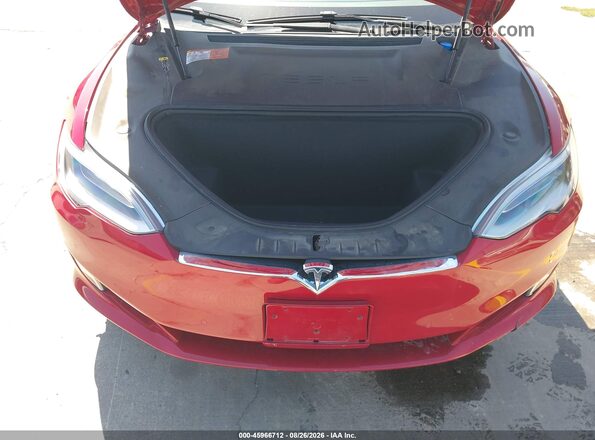 5YJSA1E2XHF199173 2017 TESLA MODEL S Red უკანა ხედი