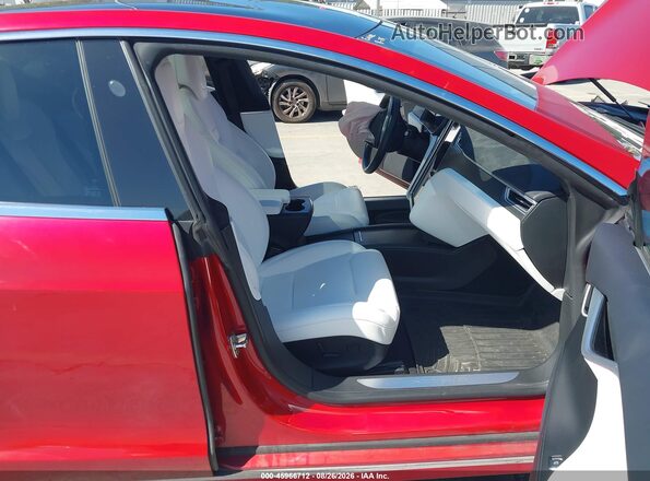 5YJSA1E2XHF199173 2017 TESLA MODEL S Red წინა სალონის ხედი