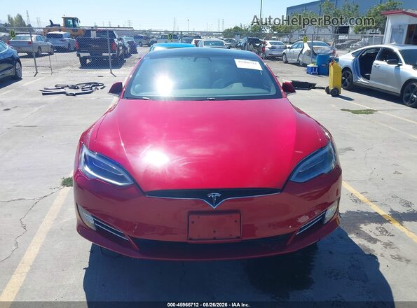 5YJSA1E2XHF199173 2017 TESLA MODEL S Red წინა პანელის ხედი