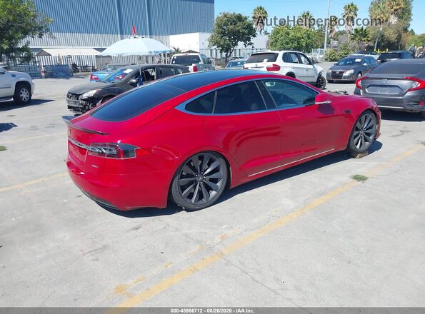 5YJSA1E2XHF199173 2017 TESLA MODEL S Red უკანა მარჯვენა