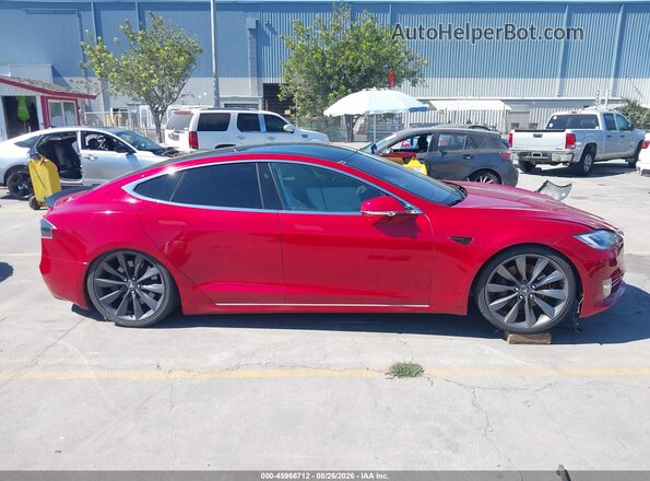 5YJSA1E2XHF199173 2017 TESLA MODEL S Red ხელსაწყოთა პანელის ხედი
