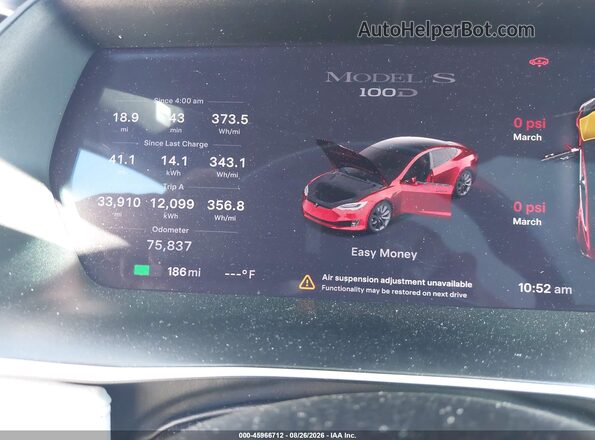 5YJSA1E2XHF199173 2017 TESLA MODEL S Red სალონის 360-გრადუსიანი ხედი