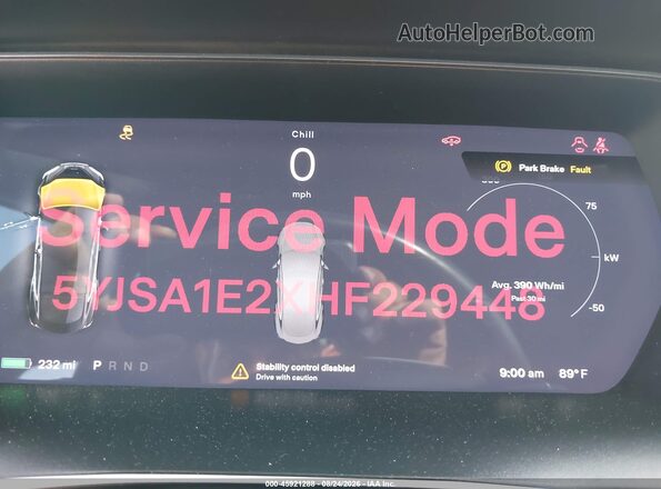 5YJSA1E2XHF229448 2017 TESLA MODEL S Black Vista de los asientos traseros