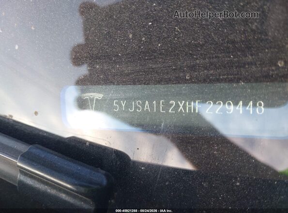 5YJSA1E2XHF229448 2017 TESLA MODEL S Black Vista del compartimento del motor