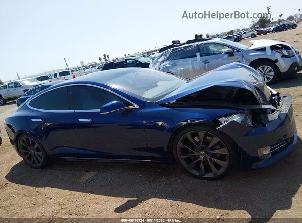 5YJSA1E2XJF273536 2018 TESLA MODEL S Blue ხელსაწყოთა პანელის ხედი