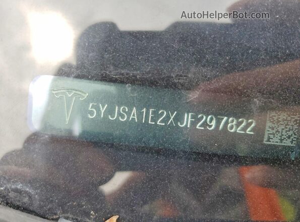 5YJSA1E2XJF297822 2018 TESLA MODEL Blue Engine compartment view
