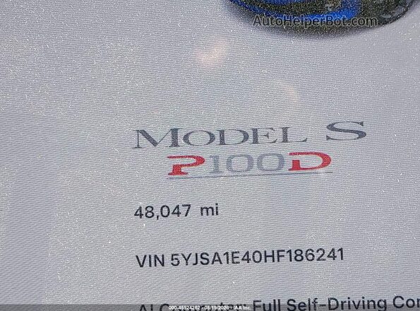 5YJSA1E40HF186241 2017 TESLA MODEL S Dark Blue 