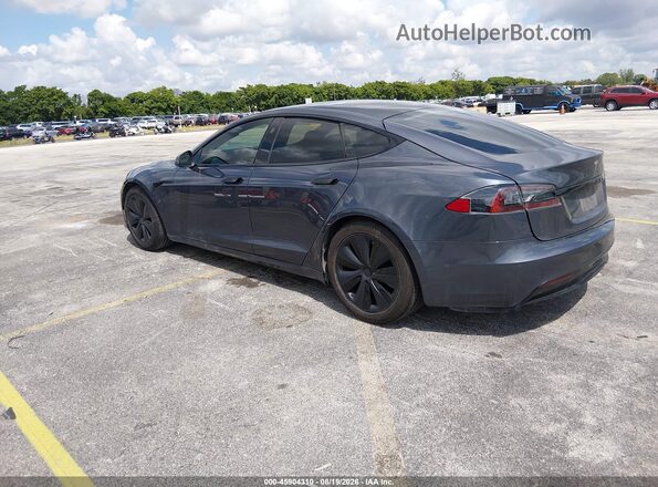 5YJSA1E50MF428271 2021 TESLA MODEL S Серый Задняя левая четверть